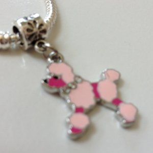 POODLE  Dangling Charm Bead For European Style Charm Bracelets